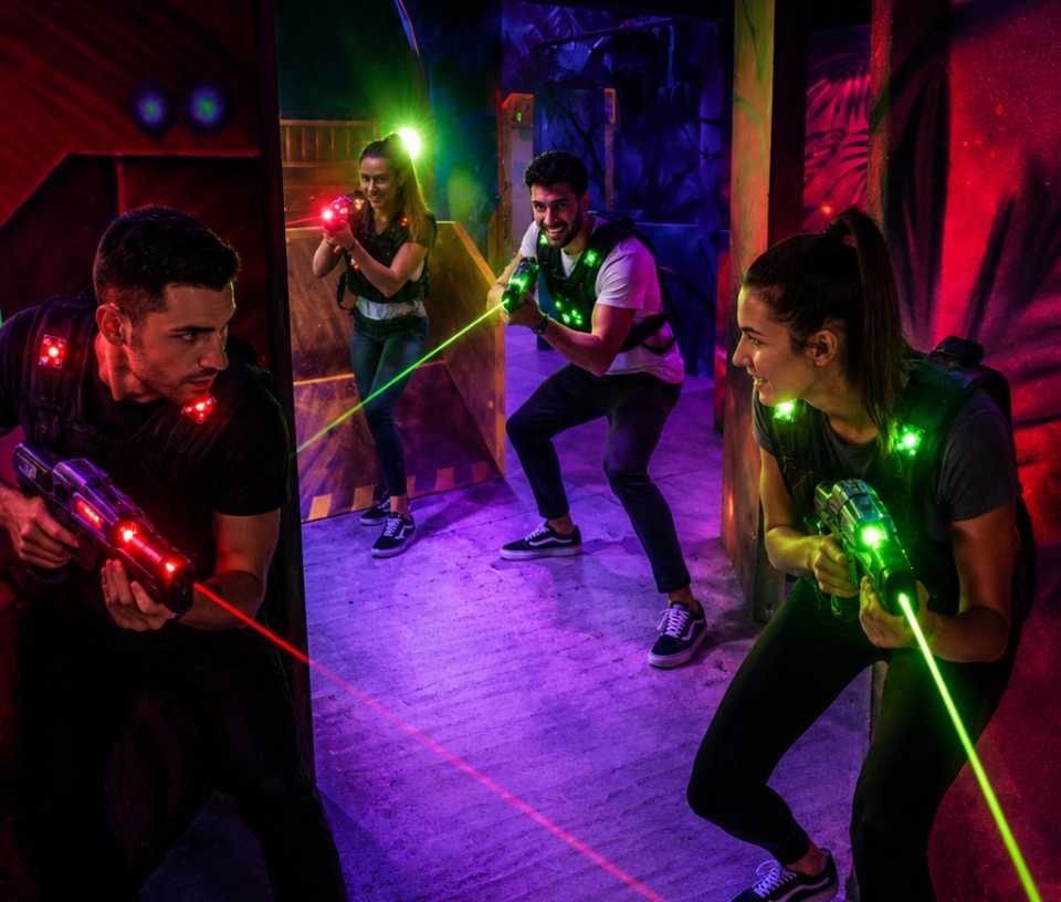 loisirs entre amis: session laser game
