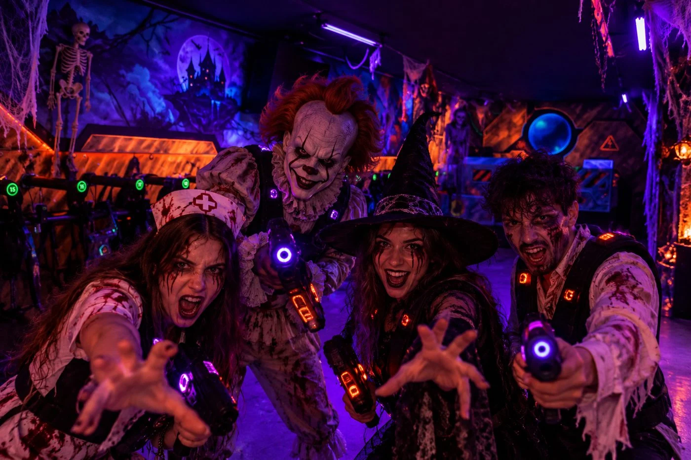 Illustration d’une partie de laser game